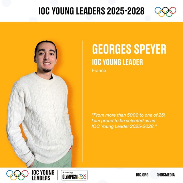 Georges Speyer, IOC Young Leader 2025-2028 pour la France (visuel du Comité International Olympique)